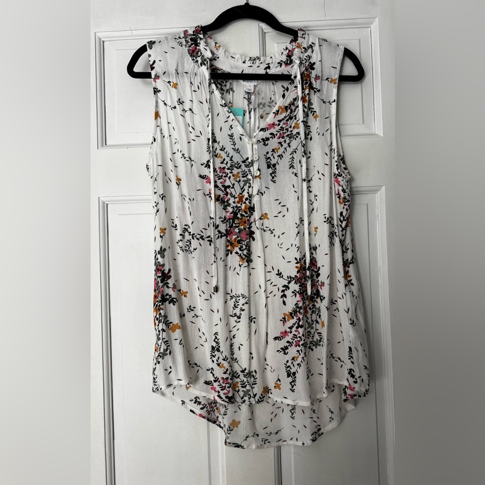Market & Spruce Floral Sleeveless Top - Picture 4 of 6